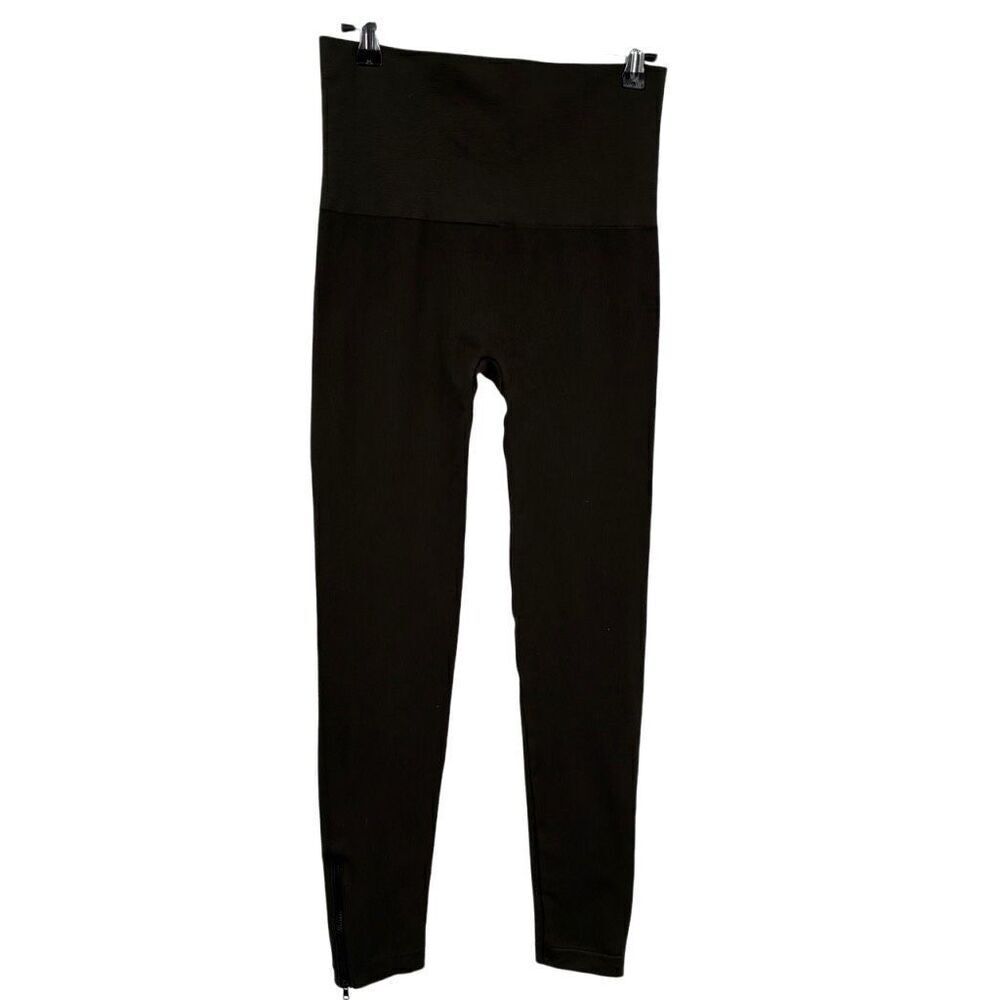 Spanx‎ Zipper Ankle Seamless Leggings Green Size Large